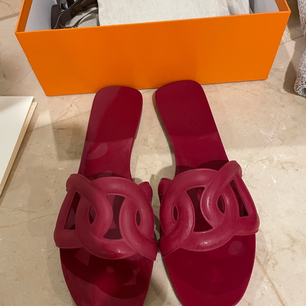 Hermes sandals femme Aloha - rose